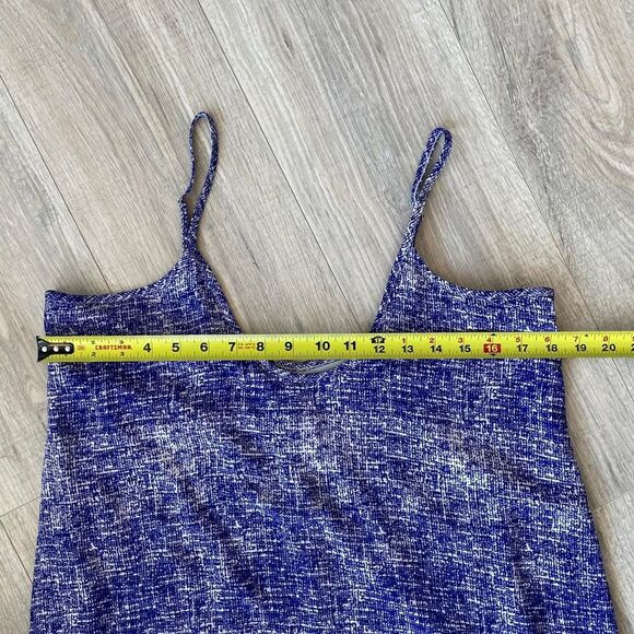 Judith March White and Blue Dress with Tassels Tropical Beach Coastal Coverup - Picture 4 of 7